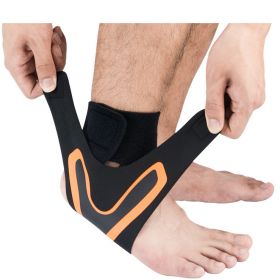 Ankle Support Brace (Option: S-1pc-Left orange)