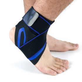 Ankle Support Brace (Option: L-1pc-Right blue)