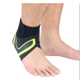 Ankle Support Brace (Option: M-1pc-Left green)