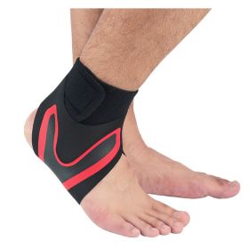 Ankle Support Brace (Option: M-1pc-Left red)