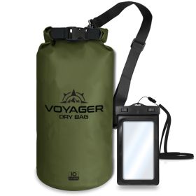 Voyager Waterproof Dry Bag for Kayaking and Water Sports (Product Color: Green, size: 10 Liter)