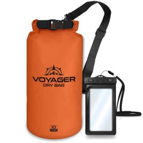 Voyager Waterproof Dry Bag for Kayaking and Water Sports (Product Color: Orange, size: 10 Liter)