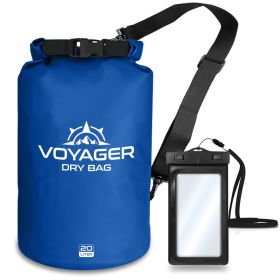 Voyager Waterproof Dry Bag for Kayaking and Water Sports (Product Color: Blue, size: 20 Liter)