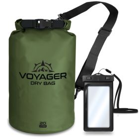 Voyager Waterproof Dry Bag for Kayaking and Water Sports (Product Color: Green, size: 20 Liter)