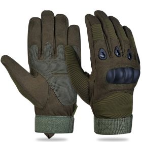 XG-TG1 Tactical Self Defense Gloves Hard Knuckle (Full Finger) (Product Color: Army Green, size: medium)