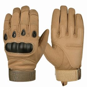 XG-TG1 Tactical Self Defense Gloves Hard Knuckle (Full Finger) (Product Color: Khaki, size: medium)