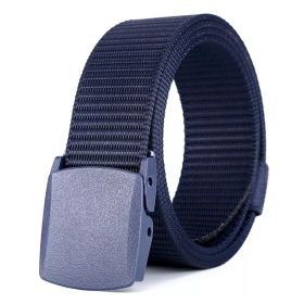 Adjustable Nylon Belt with Plastic Buckle (Product Color: Navy)